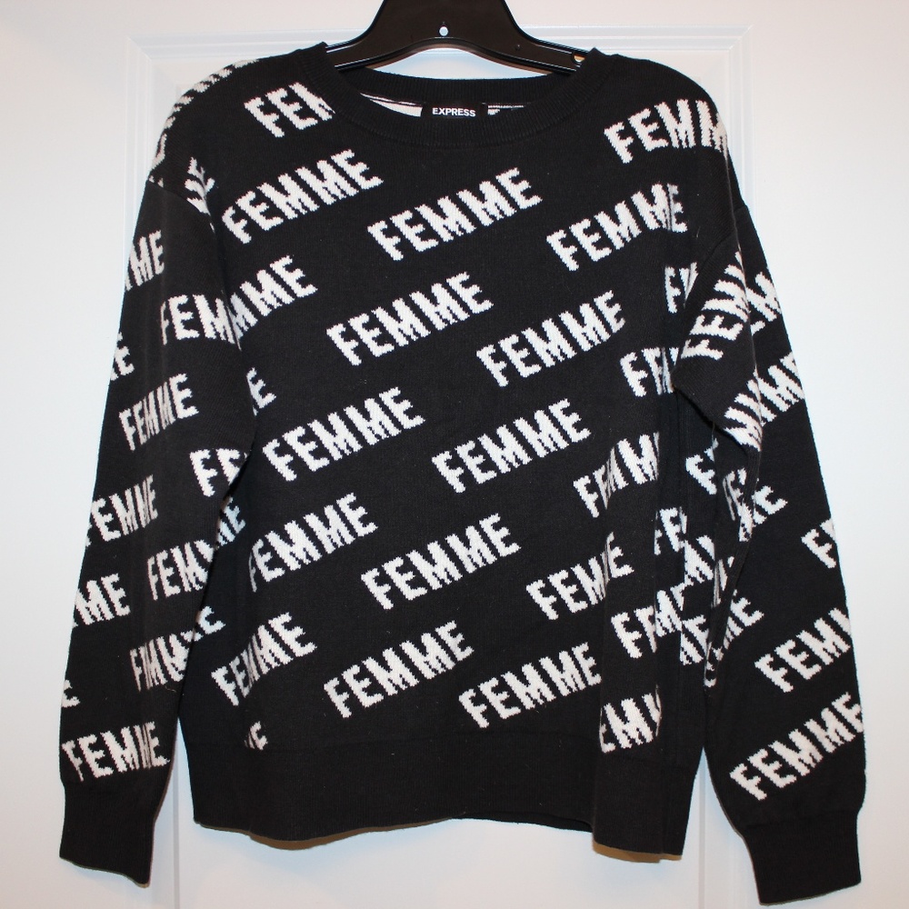 EUC Express Femme Graphic Crew Neck Sweater